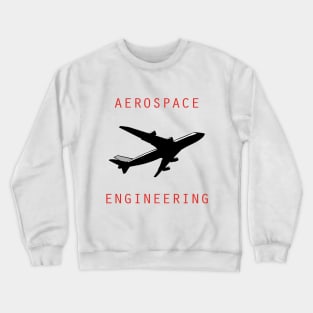 Aerospace engineering text and airplane picture Crewneck Sweatshirt